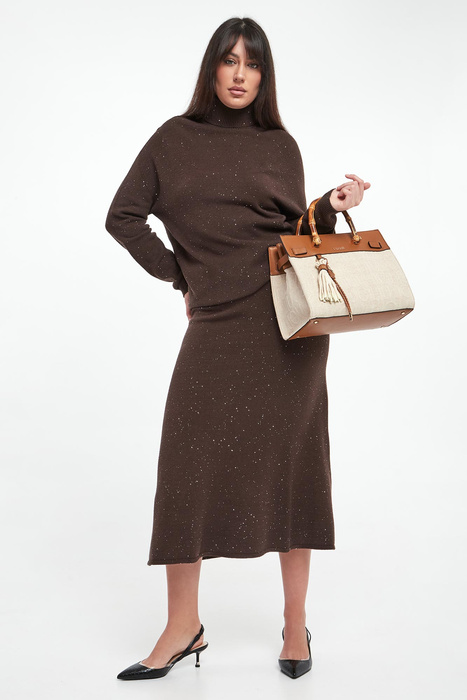 Spódnica dzianinowa z cekinami LIU JO