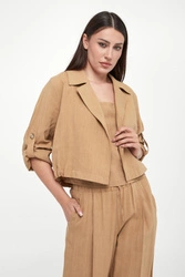 Żakiet damski lniany Malibu MARELLA MONOCHROME