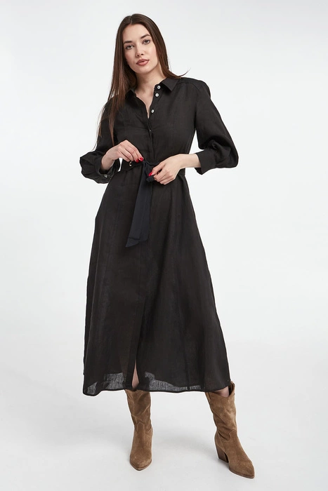 Sukienka lniana Estasi MARELLA MONOCHROME