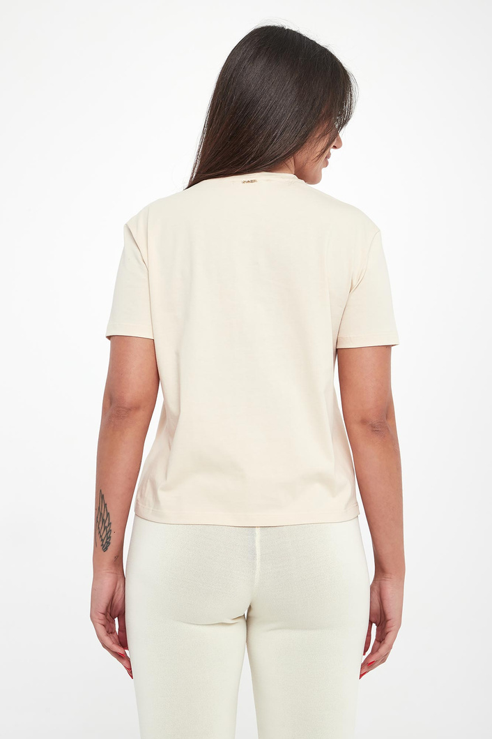 T-shirt damski z haftem TWINSET