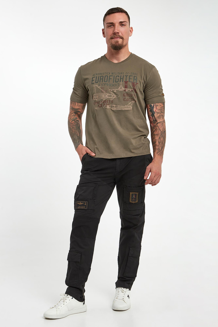 T-shirt męski z nadrukiem AERONAUTICA MILITARE