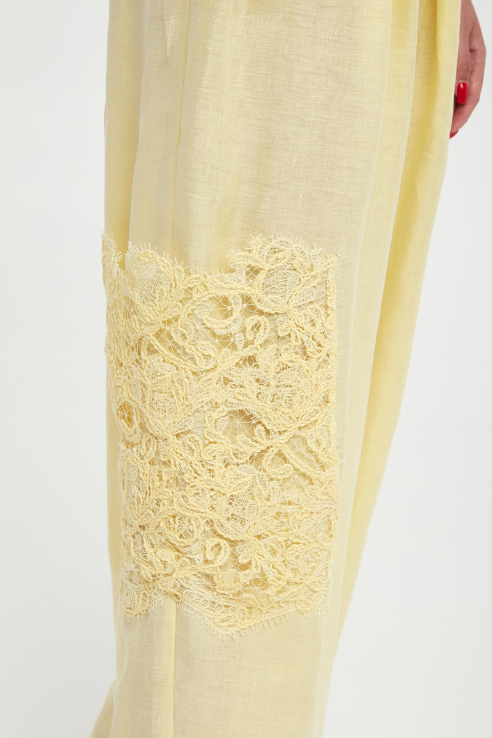 Spodnie damskie lniane ERMANNO SCERVINO LIFE