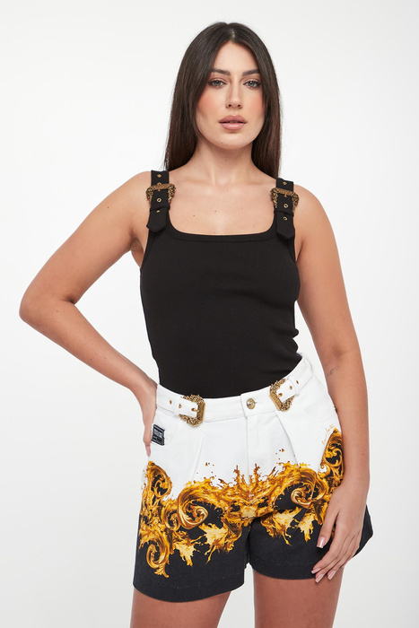Top damski z klamrami VERSACE JEANS COUTURE