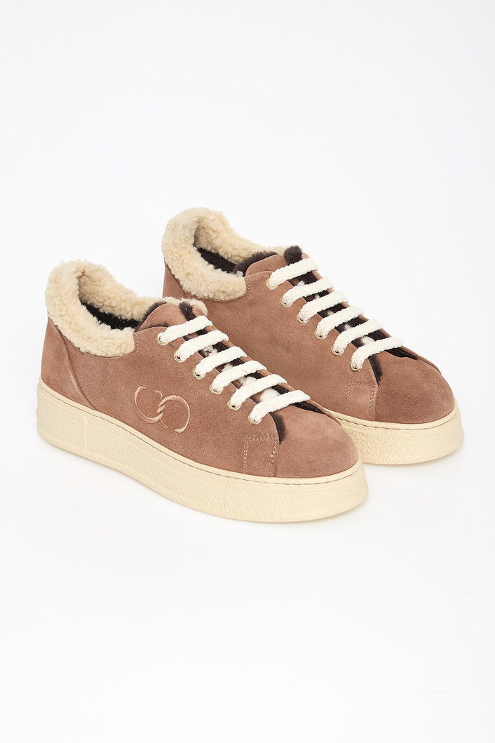 Sneakersy damskie zamszowe CESARE CASADEI