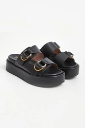 Klapki damskie skórzane Flores PINKO