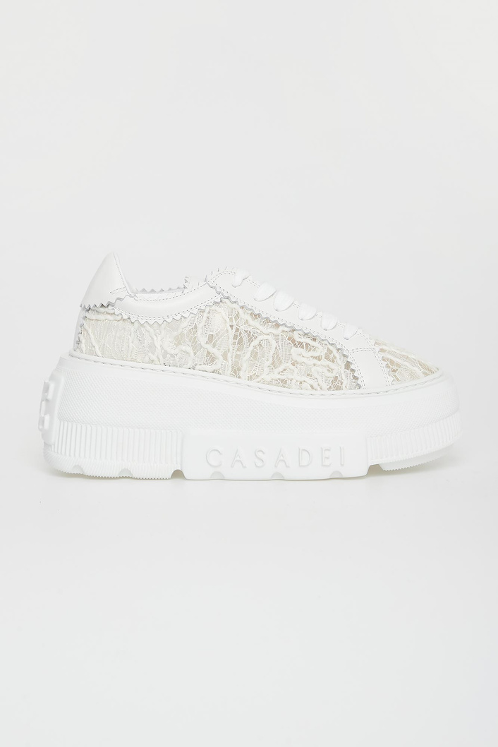 Sneakersy damskie z koronką CASADEI