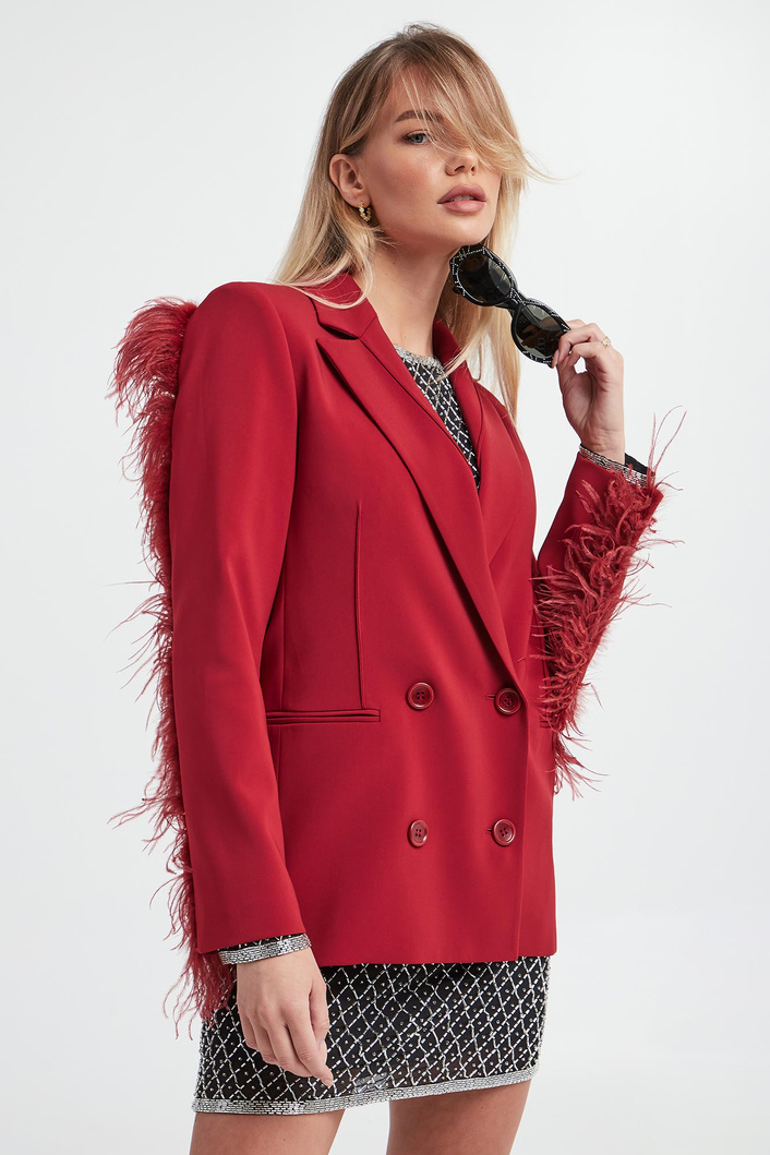 Marynarka damska z piórami PATRIZIA PEPE