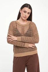 Sweter damski ażurowy lniany Onirica WEEKEND MAX MARA