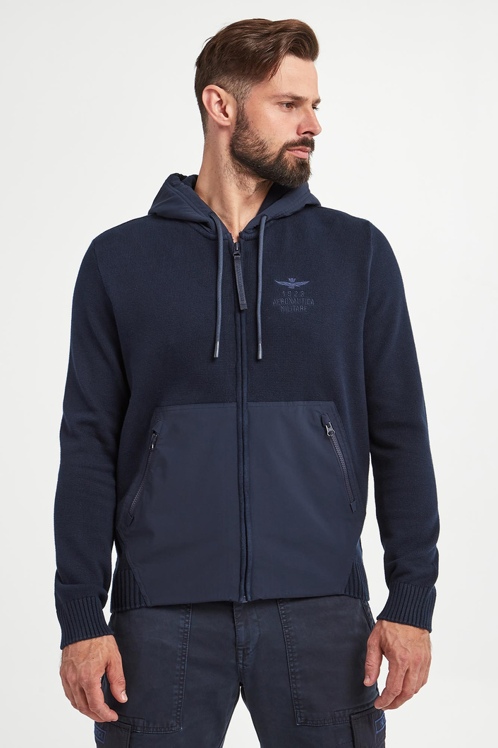 Sweter męski z kapturem AERONAUTICA MILITARE