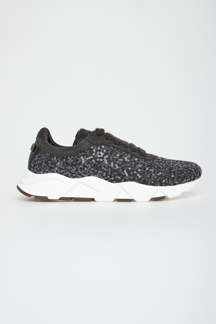 Sneakersy damskie z cekinami PESERICO