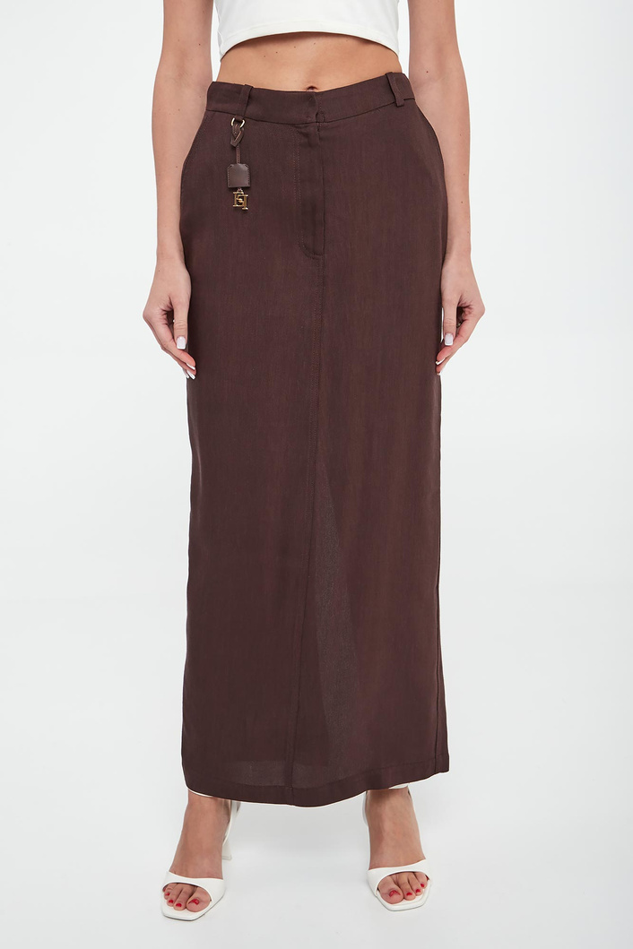 Spódnica maxi lniana ELISABETTA FRANCHI