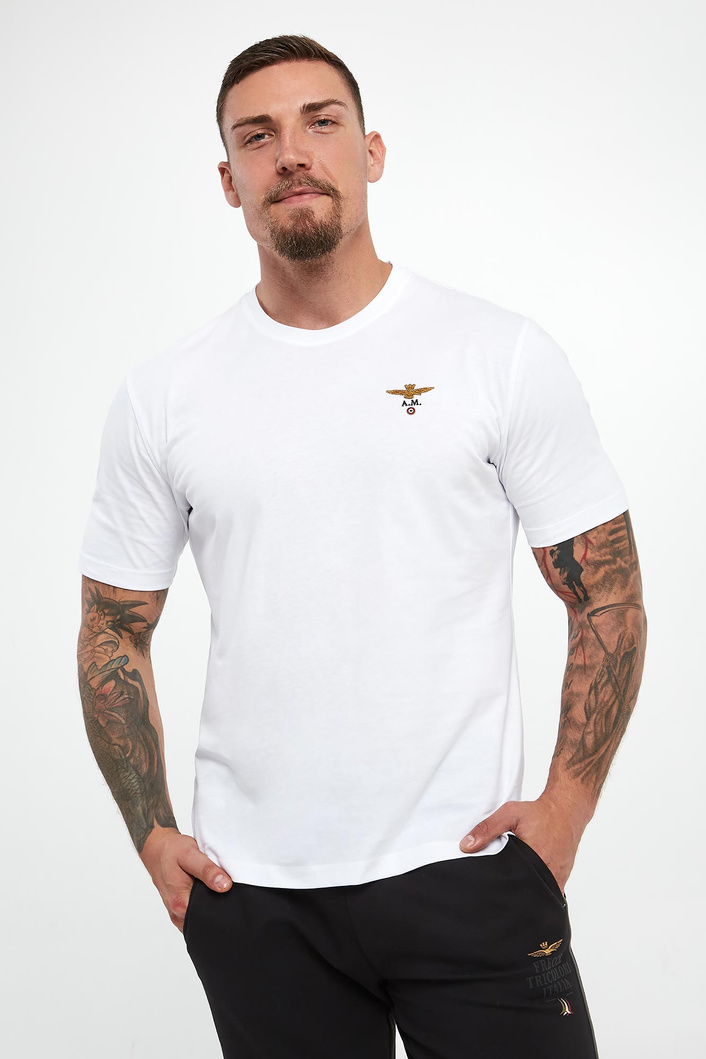 T-shirt męski z logo AERONAUTICA MILITARE