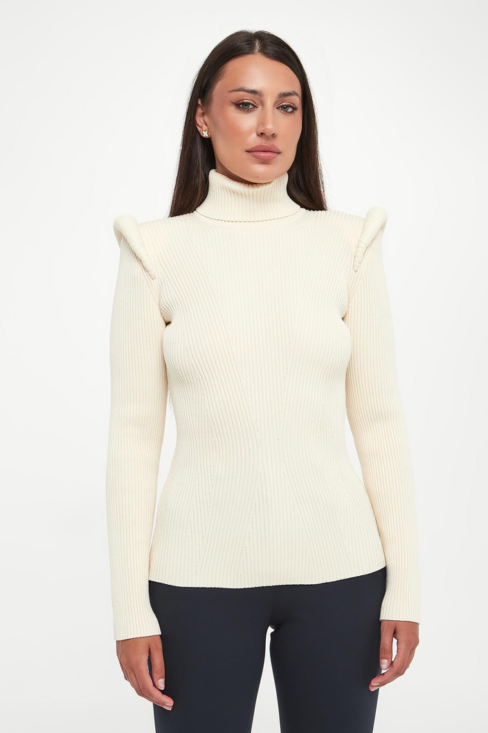 Golf damski z poduszkami w ramionach ELISABETTA FRANCHI