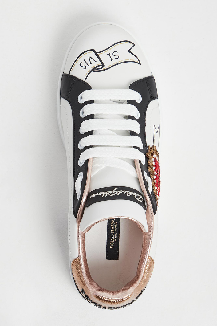 Sneakersy damskie skórzane DOLCE & GABBANA