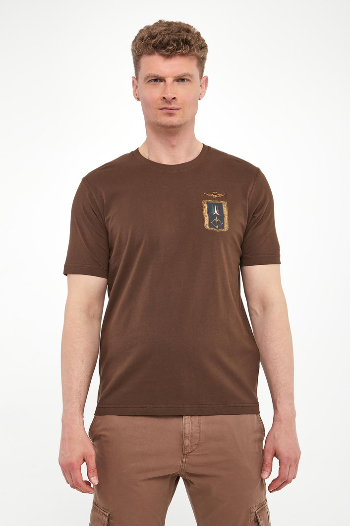 T-shirt męski z logo AERONAUTICA MILITARE