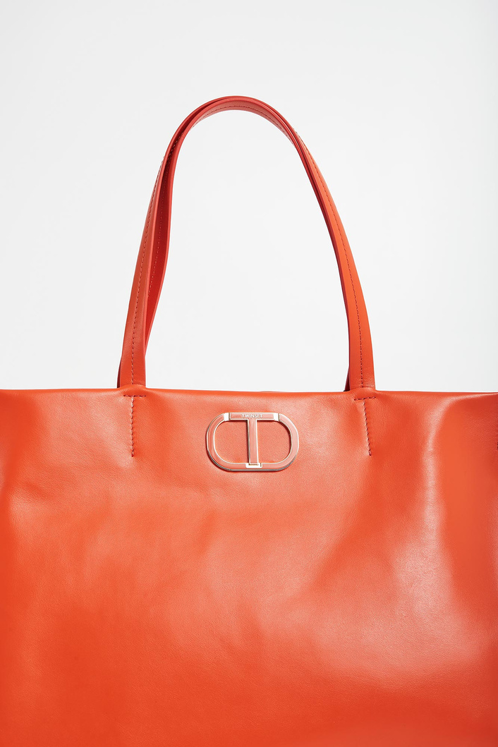Torebka skórzana shopper TWINSET