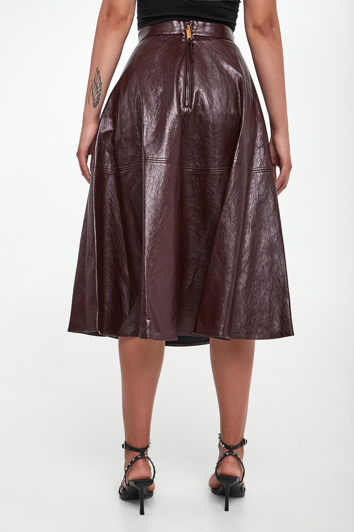 Spódnica midi z ekoskóry ELISABETTA FRANCHI