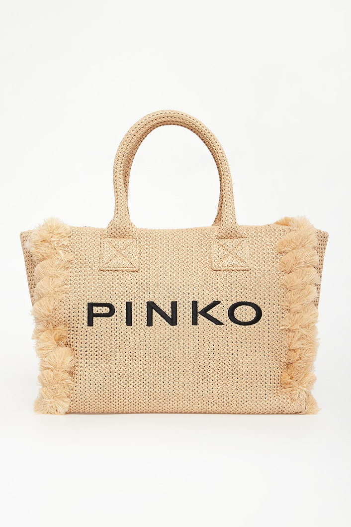 Torebka plażowy shopper z rafii PINKO