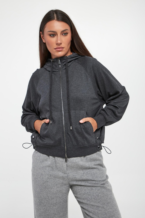 Bluza damska rozpinana z kapturem PESERICO