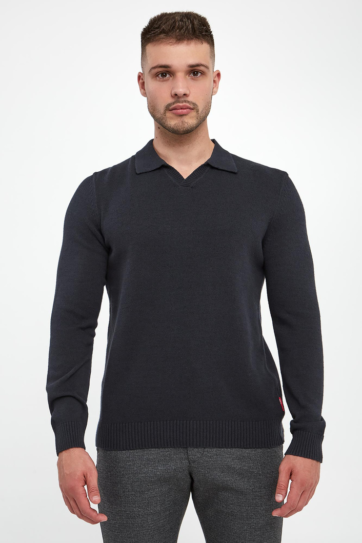 Sweter męski z kołnierzem polo Xavi JOOP! JEANS