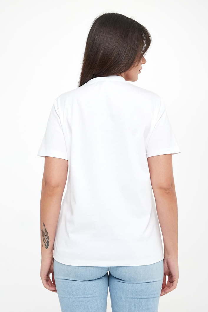 T-shirt damski z logo ELISABETTA FRANCHI