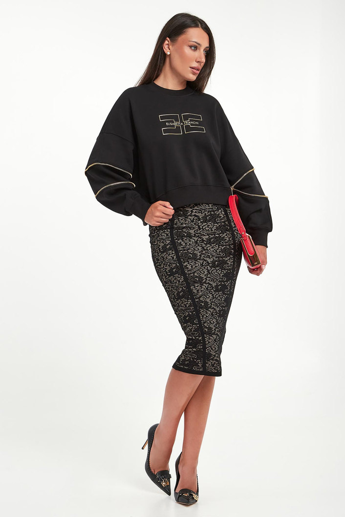 Bluza damska z zamkami ELISABETTA FRANCHI