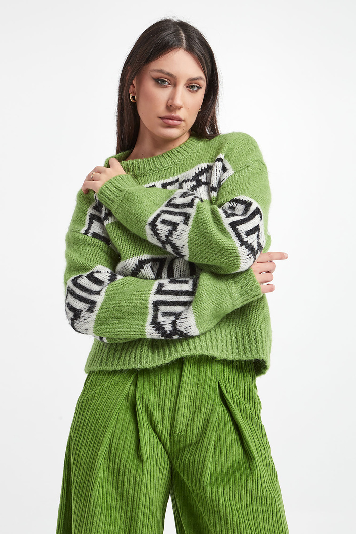 Sweter damski z wełną alpaki GESTUZ