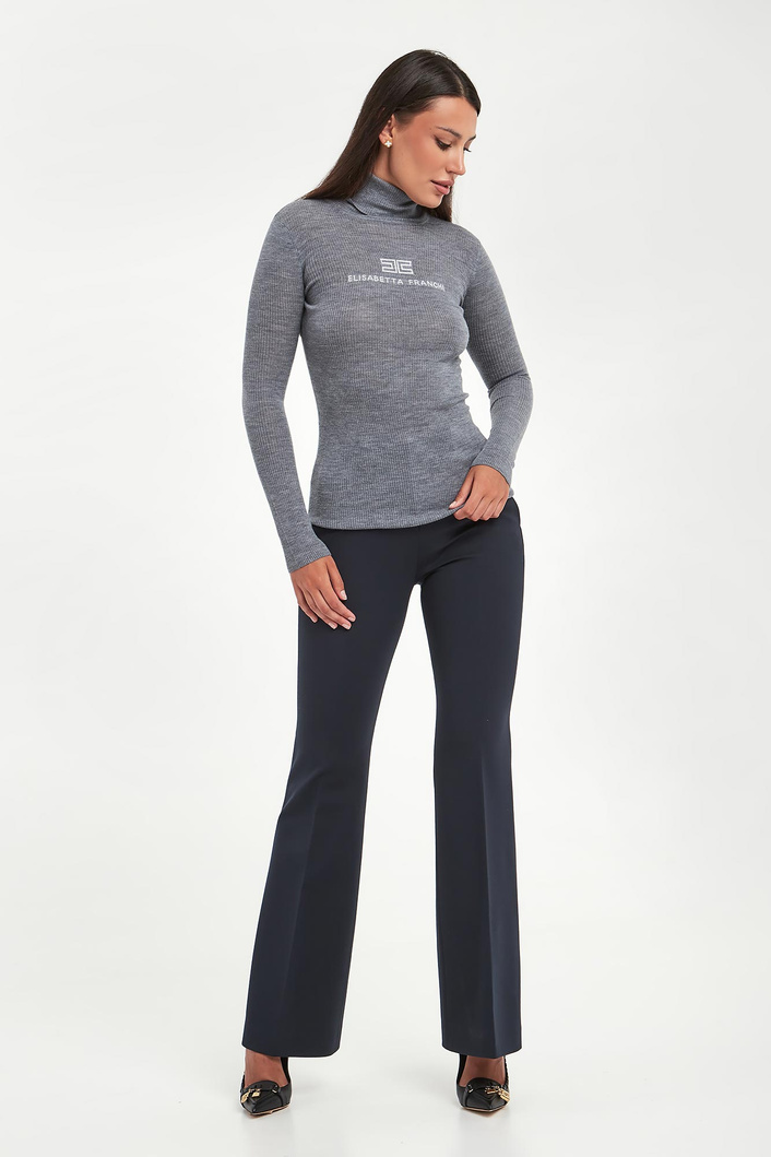 Golf damski wełniany z logo ELISABETTA FRANCHI
