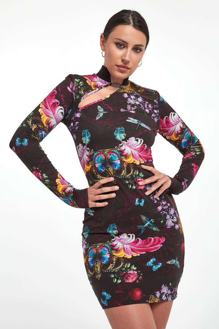 Sukienka mini we wzór VERSACE JEANS COUTURE