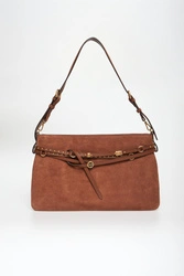Torebka zamszowa Belt Bag Big PINKO
