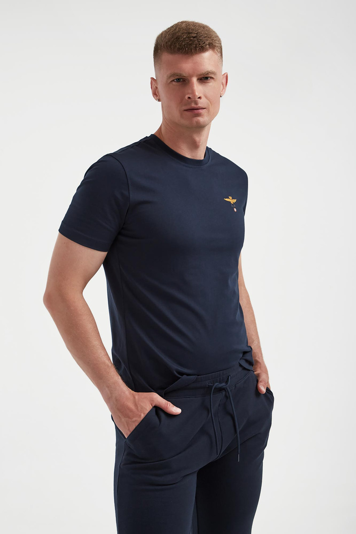 T-shirt męski z logo AERONAUTICA MILITARE