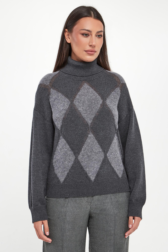Sweter damski z golfem wełniany PESERICO