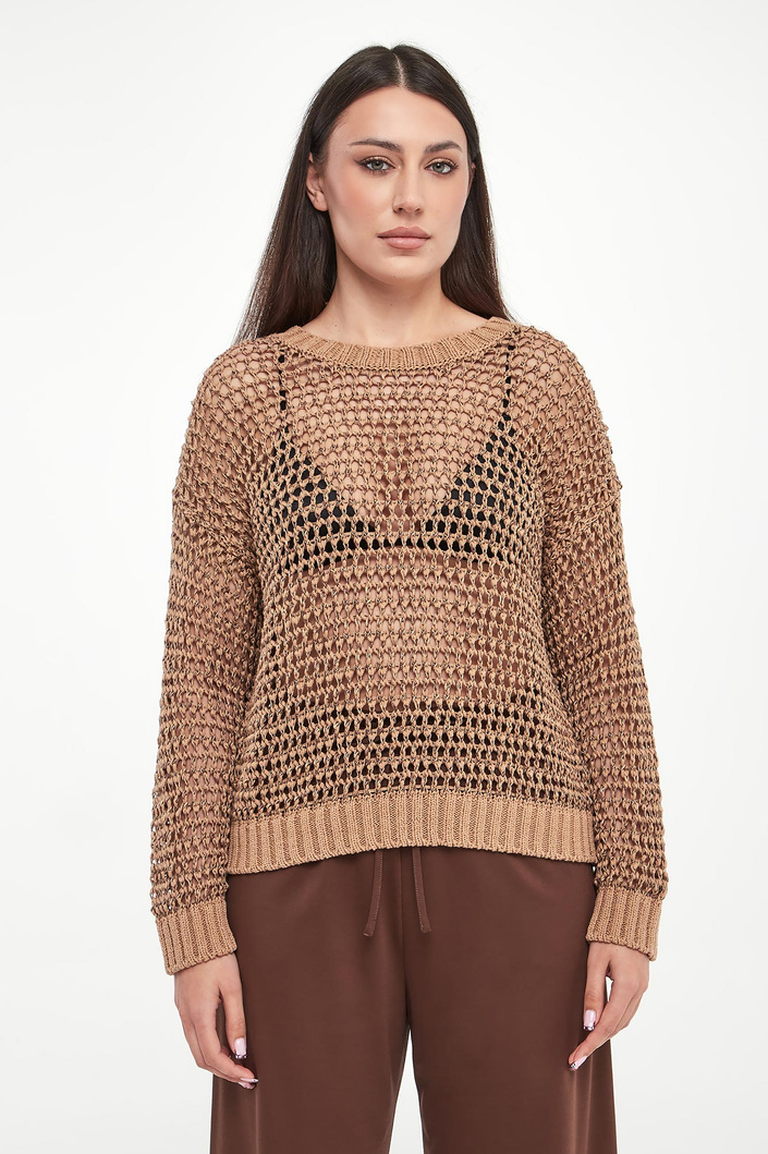 Sweter damski ażurowy lniany Onirica WEEKEND MAX MARA