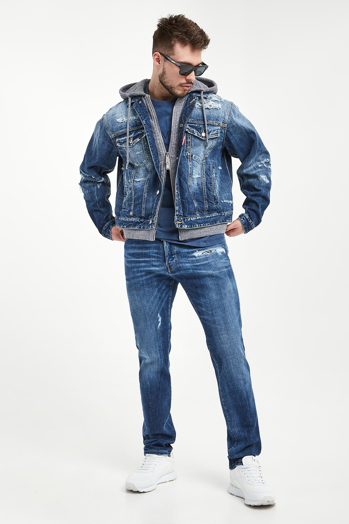 Kurtka męska jeansowa z kapturem DSQUARED2