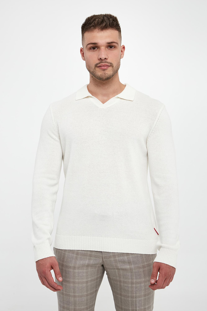 Sweter męski z kołnierzem polo Xavi JOOP! JEANS