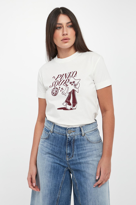 T-shirt damski z grafiką Trapani PINKO