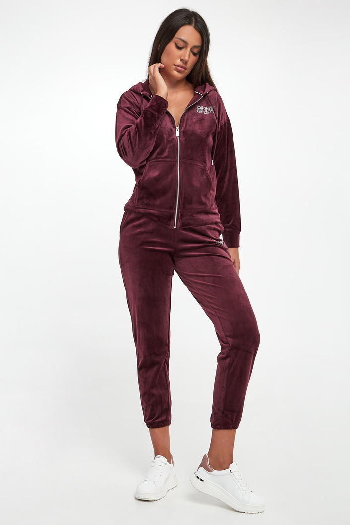 Bluza damska welurowa rozpinana DKNY