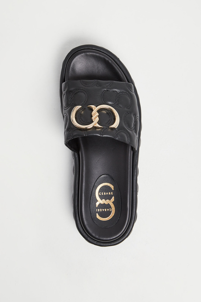 Klapki skórzane CESARE CASADEI