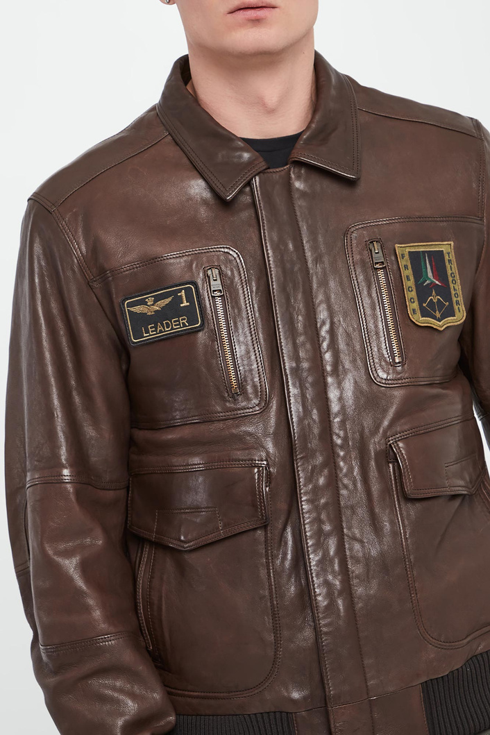 Kurtka męska skórzana AERONAUTICA MILITARE