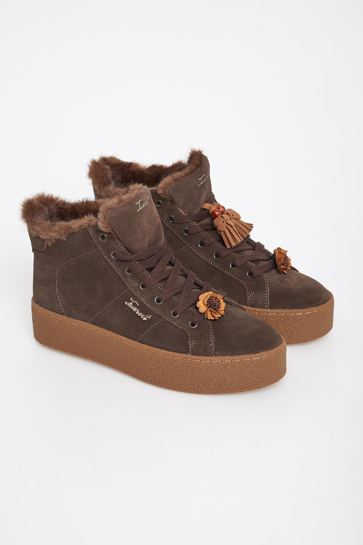 Sneakersy damskie skórzane TWINSET