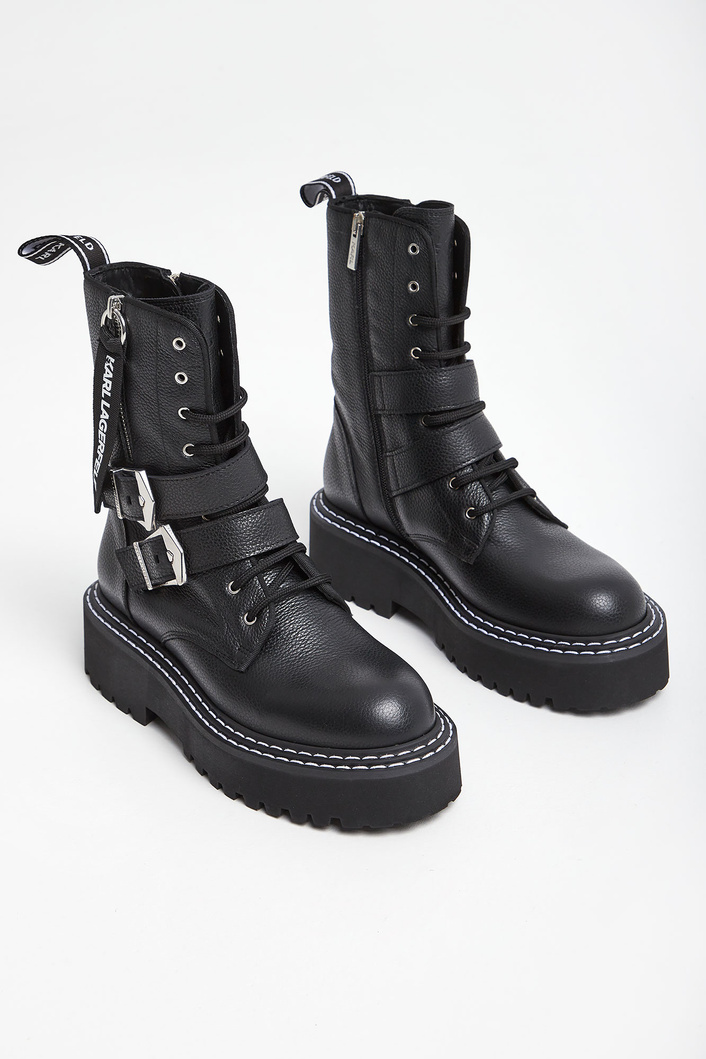 Trapery skórzane KARL LAGERFELD