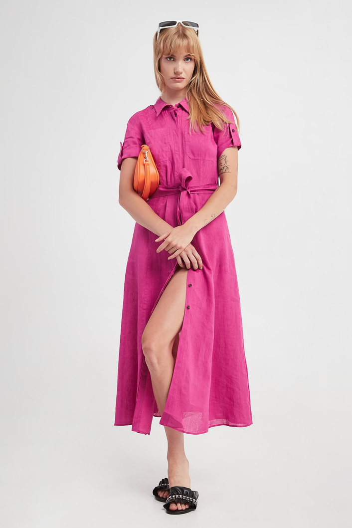 Sukienka lniana Banca MARELLA SPORT