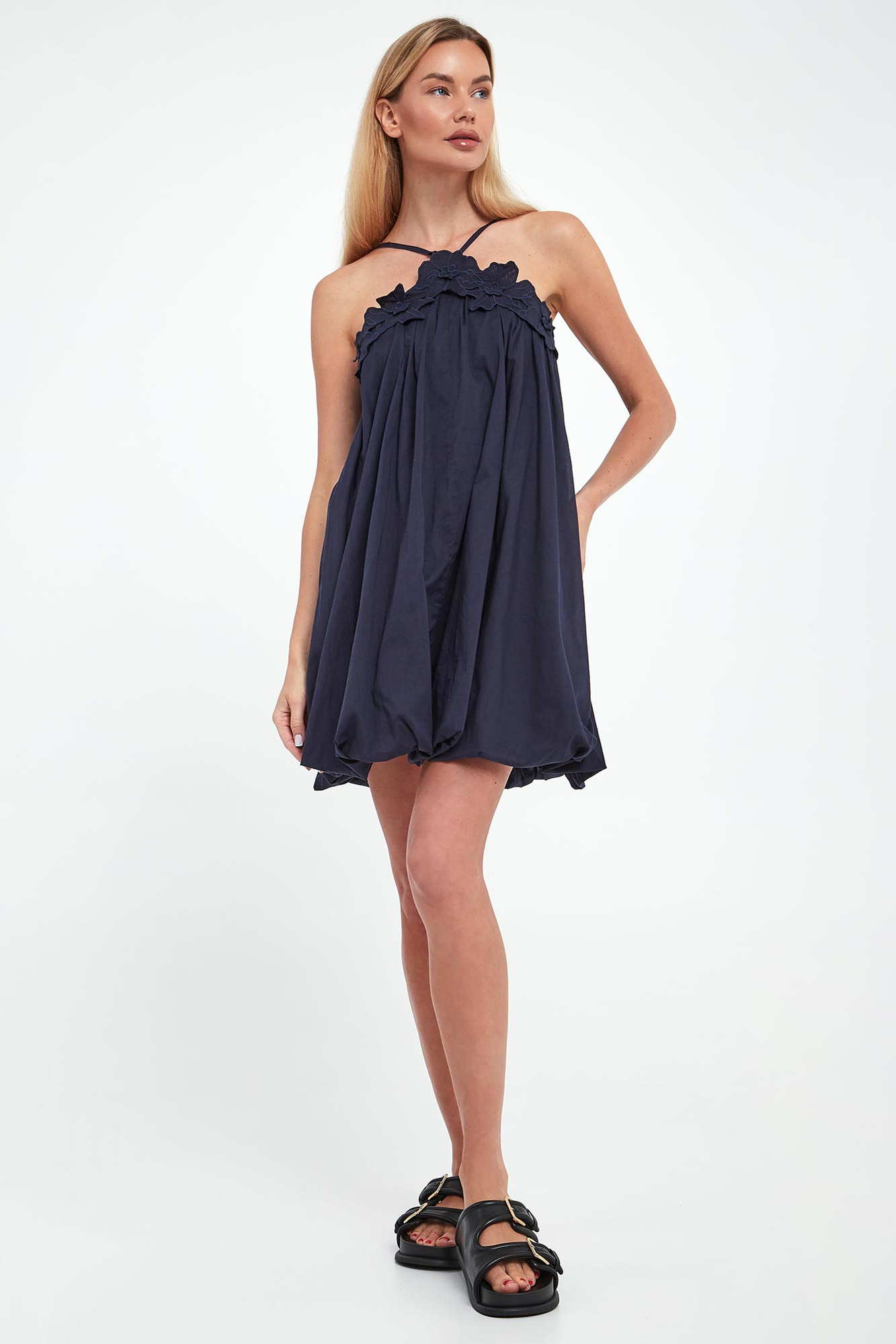 Sukienka mini TWINSET U&B Granatowy Relaxed