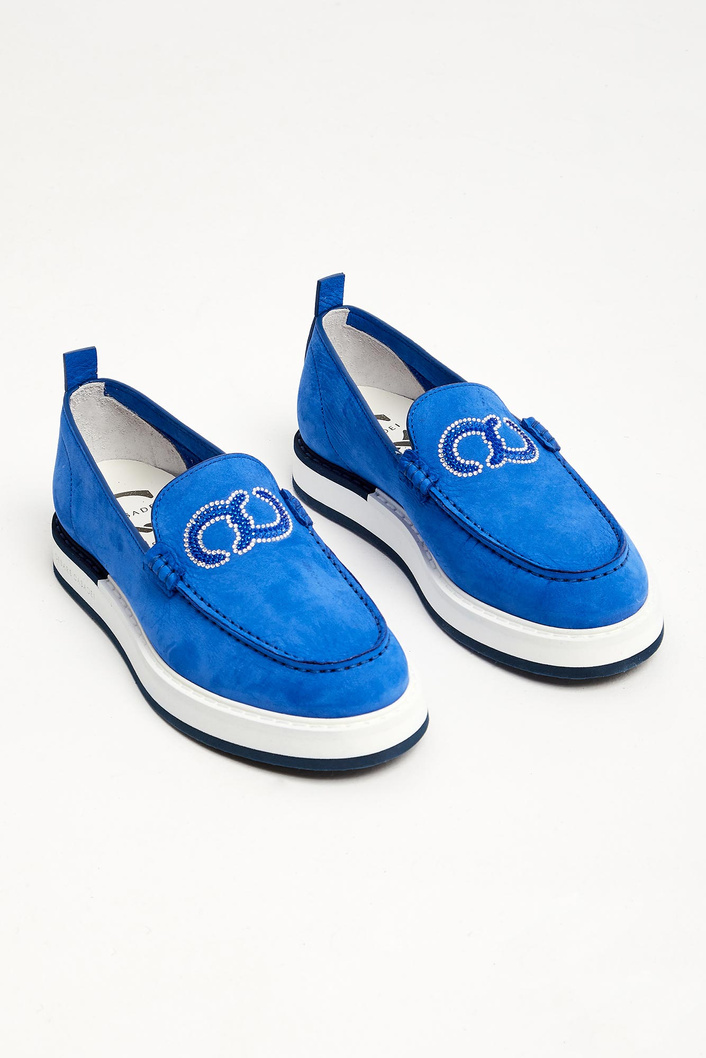 Mokasyny damskie zamszowe CESARE CASADEI