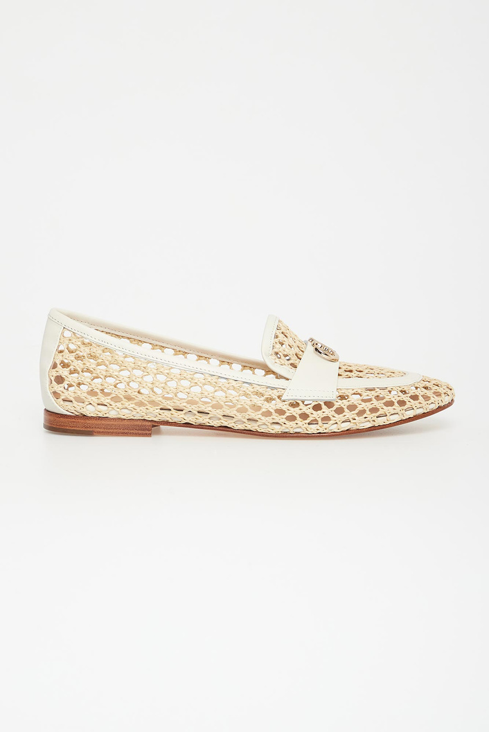 Baleriny damskie plecione CESARE CASADEI