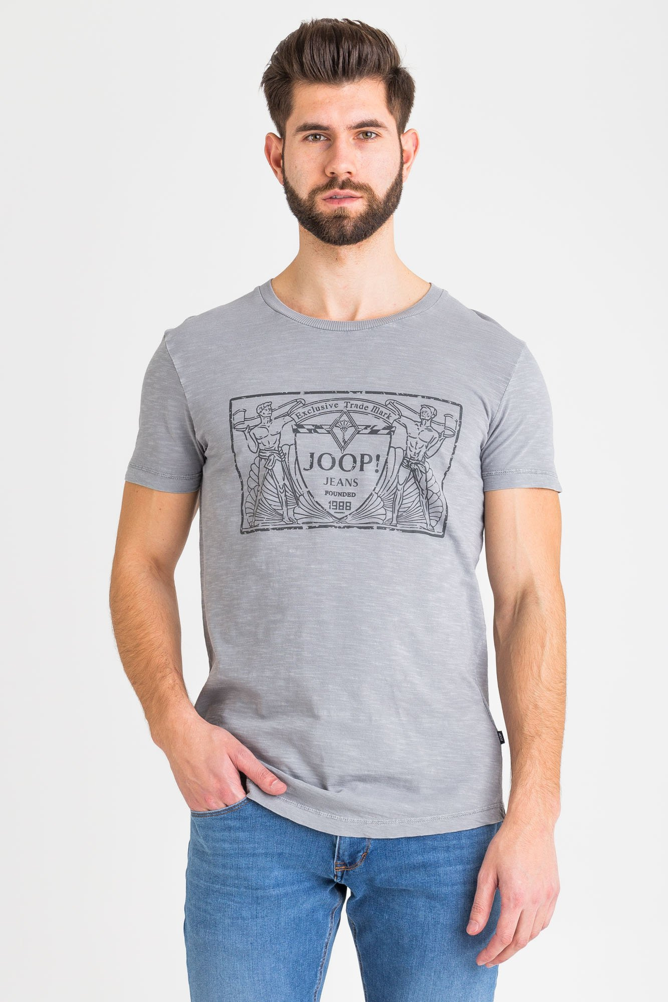T-SHIRT Joop! Jeans Szary Regular 10008964/30019667/041 | Sklep Velpa.pl