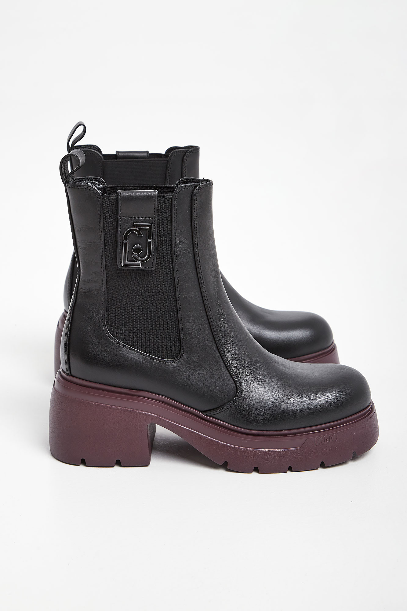 Liu Jo Donna New Nancy 39 - Ankle Boot Pelle Nero Con Tacco A Blocco E Chiusura Stringata - Sf2161P01022 36