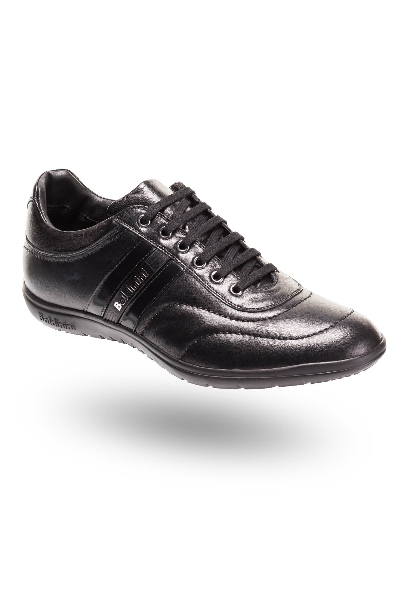 Czarne skórzane sneakersy męskie | Marki Premium w sklepie Velpa.pl