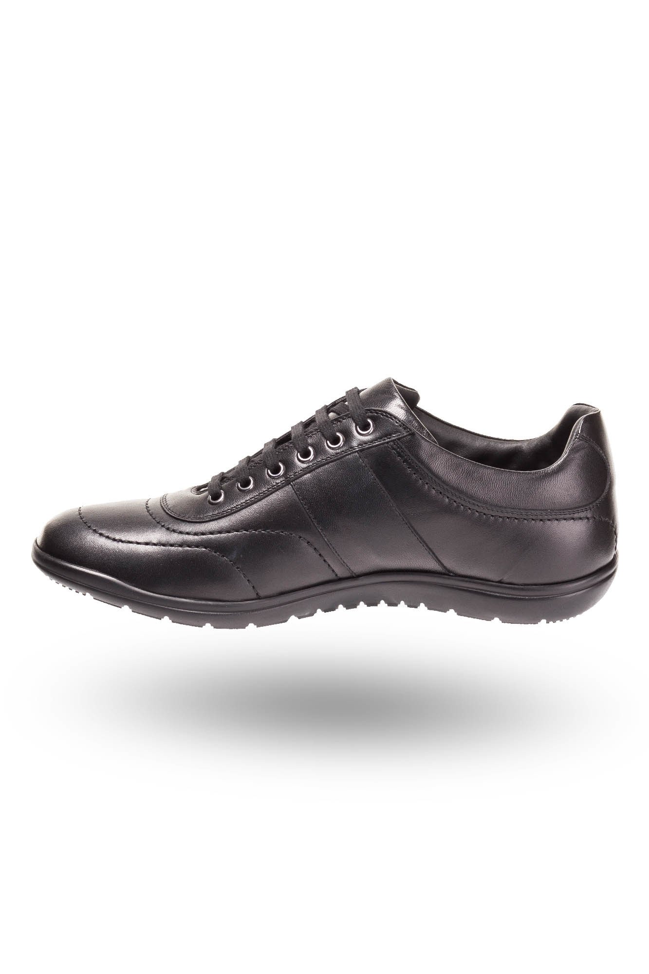 Czarne skórzane sneakersy męskie | Marki Premium w sklepie Velpa.pl