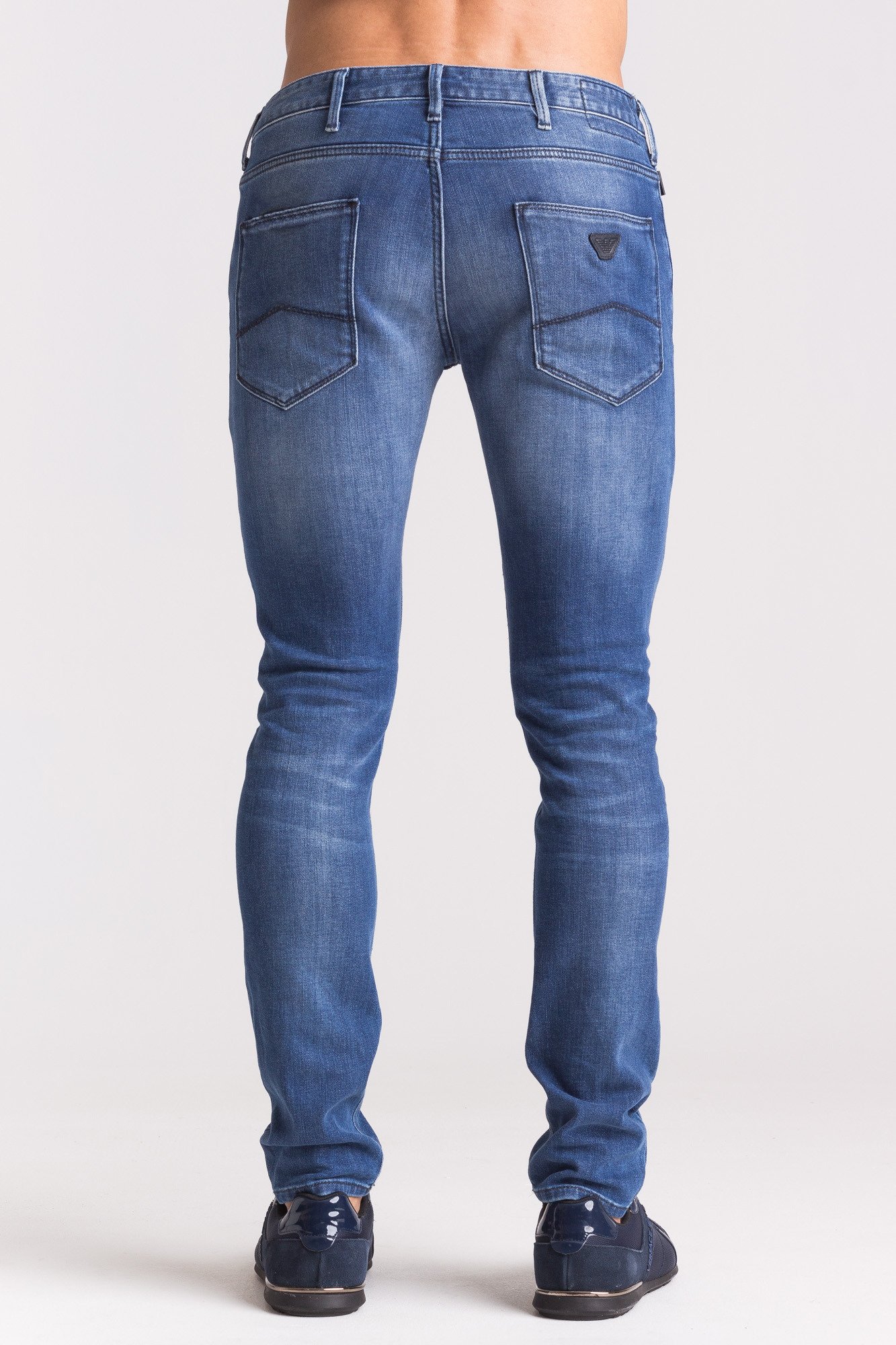 Niebieskie jeansy męskie 11oz Slim Fit | Marki Premium w sklepie Velpa.pl